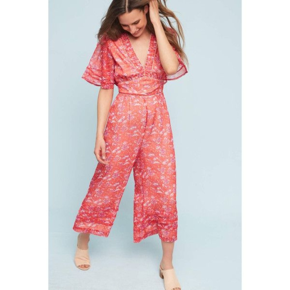 NWOT Elevenses Floral Culotte Jumpsuit